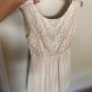 Beige low back dress